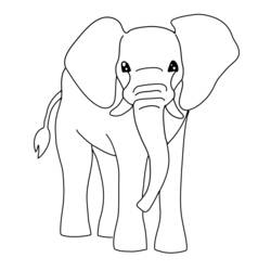 Dibujo para colorear: Elefante (Animales) #6421 - Dibujos para Colorear e Imprimir Gratis