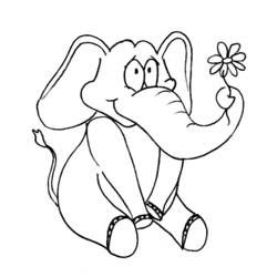 Dibujo para colorear: Elefante (Animales) #6428 - Dibujos para Colorear e Imprimir Gratis