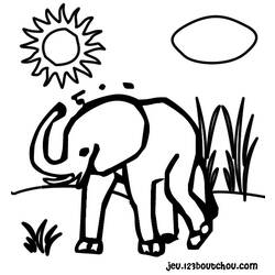 Dibujo para colorear: Elefante (Animales) #6448 - Dibujos para Colorear e Imprimir Gratis