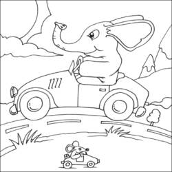 Dibujo para colorear: Elefante (Animales) #6460 - Dibujos para Colorear e Imprimir Gratis