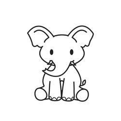 Dibujo para colorear: Elefante (Animales) #6493 - Dibujos para Colorear e Imprimir Gratis