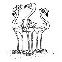 Dibujo Flamenco Rosa (Animales) #198760 para imprimir y colorear