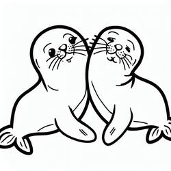 Dibujo Foca (Animales) #188076 para imprimir y colorear