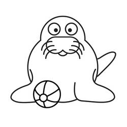 Dibujo Foca (Animales) #188095 para imprimir y colorear