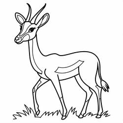 Dibujo para colorear: Gacela (Animales) #219881 - Dibujos para Colorear e Imprimir Gratis