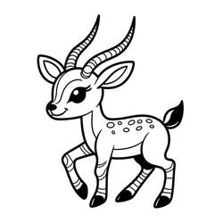 Dibujo para colorear: Gacela (Animales) #219882 - Dibujos para Colorear e Imprimir Gratis