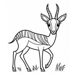 Dibujo para colorear: Gacela (Animales) #219890 - Dibujos para Colorear e Imprimir Gratis