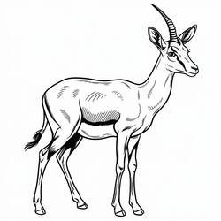 Dibujo para colorear: Gacela (Animales) #219893 - Dibujos para Colorear e Imprimir Gratis