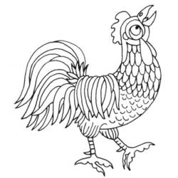 Dibujo para colorear: Gallina (Animales) #17467 - Dibujos para Colorear e Imprimir Gratis