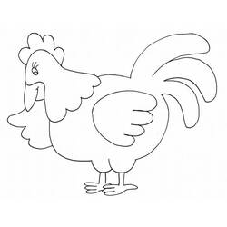 Dibujo para colorear: Gallina (Animales) #17469 - Dibujos para Colorear e Imprimir Gratis