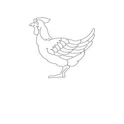 Dibujo para colorear: Gallina (Animales) #17584 - Dibujos para Colorear e Imprimir Gratis