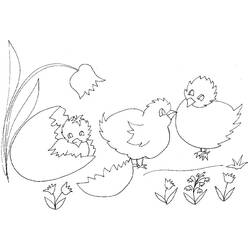 Dibujo Gallina y Pollito (Animales) #193168 para imprimir y colorear