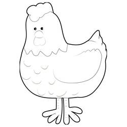 Dibujo para colorear: Gallina y Pollito (Animales) #193200 - Dibujos para Colorear e Imprimir Gratis