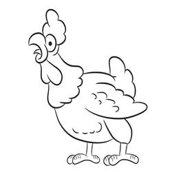 Dibujo para colorear: Gallo (Animales) #4092 - Dibujos para Colorear e Imprimir Gratis