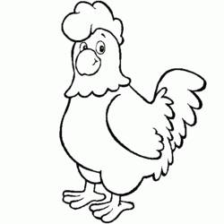 Dibujo para colorear: Gallo (Animales) #4105 - Dibujos para Colorear e Imprimir Gratis