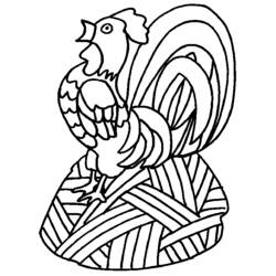 Dibujo para colorear: Gallo (Animales) #4127 - Dibujos para Colorear e Imprimir Gratis