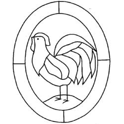 Dibujo para colorear: Gallo (Animales) #4180 - Dibujos para Colorear e Imprimir Gratis