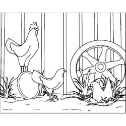 Dibujo para colorear: Gallo (Animales) #4192 - Dibujos para Colorear e Imprimir Gratis