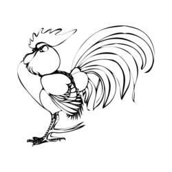Dibujo para colorear: Gallo (Animales) #4211 - Dibujos para Colorear e Imprimir Gratis