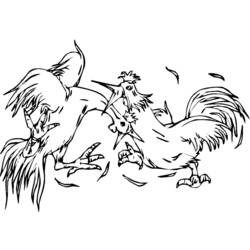 Dibujo para colorear: Gallo (Animales) #4263 - Dibujos para Colorear e Imprimir Gratis