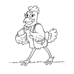 Dibujo para colorear: Gallo (Animales) #4267 - Dibujos para Colorear e Imprimir Gratis