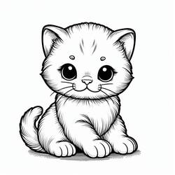 Dibujo Gatito (Animales) #215389 para imprimir y colorear