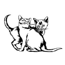 Dibujo para colorear: Gato (Animales) #1785 - Dibujos para Colorear e Imprimir Gratis