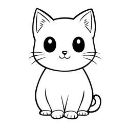 Dibujo para colorear: Gato Kawaii (Animales) #216280 - Dibujos para Colorear e Imprimir Gratis