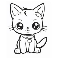 Dibujo para colorear: Gato Kawaii (Animales) #216293 - Dibujos para Colorear e Imprimir Gratis