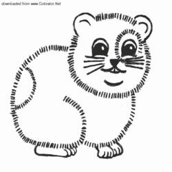 Dibujo para colorear: Hámster (Animales) #8121 - Dibujos para Colorear e Imprimir Gratis
