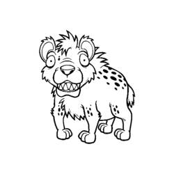 Dibujo para colorear: Hiena (Animales) #19686 - Dibujos para Colorear e Imprimir Gratis