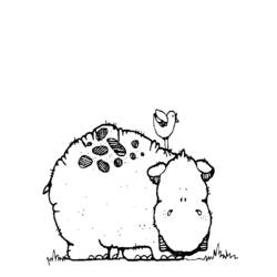Dibujo para colorear: Hipopótamo (Animales) #8676 - Dibujos para Colorear e Imprimir Gratis