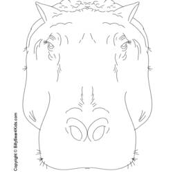 Dibujo para colorear: Hipopótamo (Animales) #8703 - Dibujos para Colorear e Imprimir Gratis