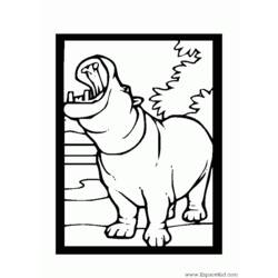 Dibujo para colorear: Hipopótamo (Animales) #8704 - Dibujos para Colorear e Imprimir Gratis