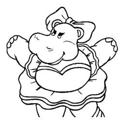 Dibujo para colorear: Hipopótamo (Animales) #8708 - Dibujos para Colorear e Imprimir Gratis