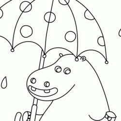 Dibujo para colorear: Hipopótamo (Animales) #8715 - Dibujos para Colorear e Imprimir Gratis