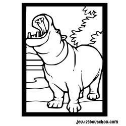 Dibujo para colorear: Hipopótamo (Animales) #8777 - Dibujos para Colorear e Imprimir Gratis