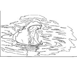 Dibujo para colorear: Hipopótamo (Animales) #8785 - Dibujos para Colorear e Imprimir Gratis