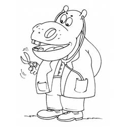 Dibujo para colorear: Hipopótamo (Animales) #8795 - Dibujos para Colorear e Imprimir Gratis