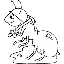Dibujo para colorear: Hormiga (Animales) #6930 - Dibujos para Colorear e Imprimir Gratis