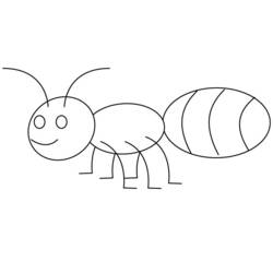Dibujo para colorear: Hormiga (Animales) #6941 - Dibujos para Colorear e Imprimir Gratis