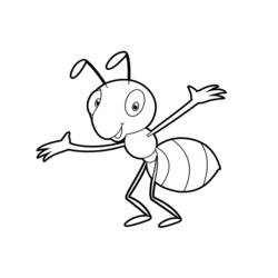Dibujo para colorear: Hormiga (Animales) #6942 - Dibujos para Colorear e Imprimir Gratis