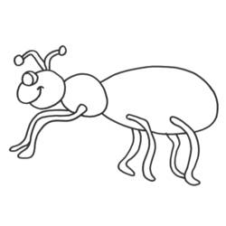 Dibujo para colorear: Hormiga (Animales) #7021 - Dibujos para Colorear e Imprimir Gratis