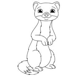 Dibujo para colorear: Hurón (Animales) #205383 - Dibujos para Colorear e Imprimir Gratis