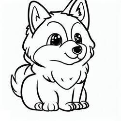 Dibujo Husky (Animales) #189103 para imprimir y colorear