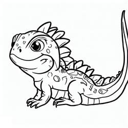 Dibujo para colorear: Iguana (Animales) #188779 - Dibujos para Colorear e Imprimir Gratis