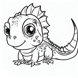 Dibujo para colorear: Iguana (Animales) #188781 - Dibujos para Colorear e Imprimir Gratis