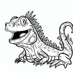 Dibujo para colorear: Iguana (Animales) #188783 - Dibujos para Colorear e Imprimir Gratis