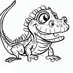 Dibujo para colorear: Iguana (Animales) #188784 - Dibujos para Colorear e Imprimir Gratis