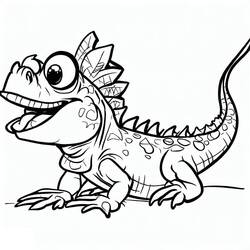 Dibujo para colorear: Iguana (Animales) #188785 - Dibujos para Colorear e Imprimir Gratis